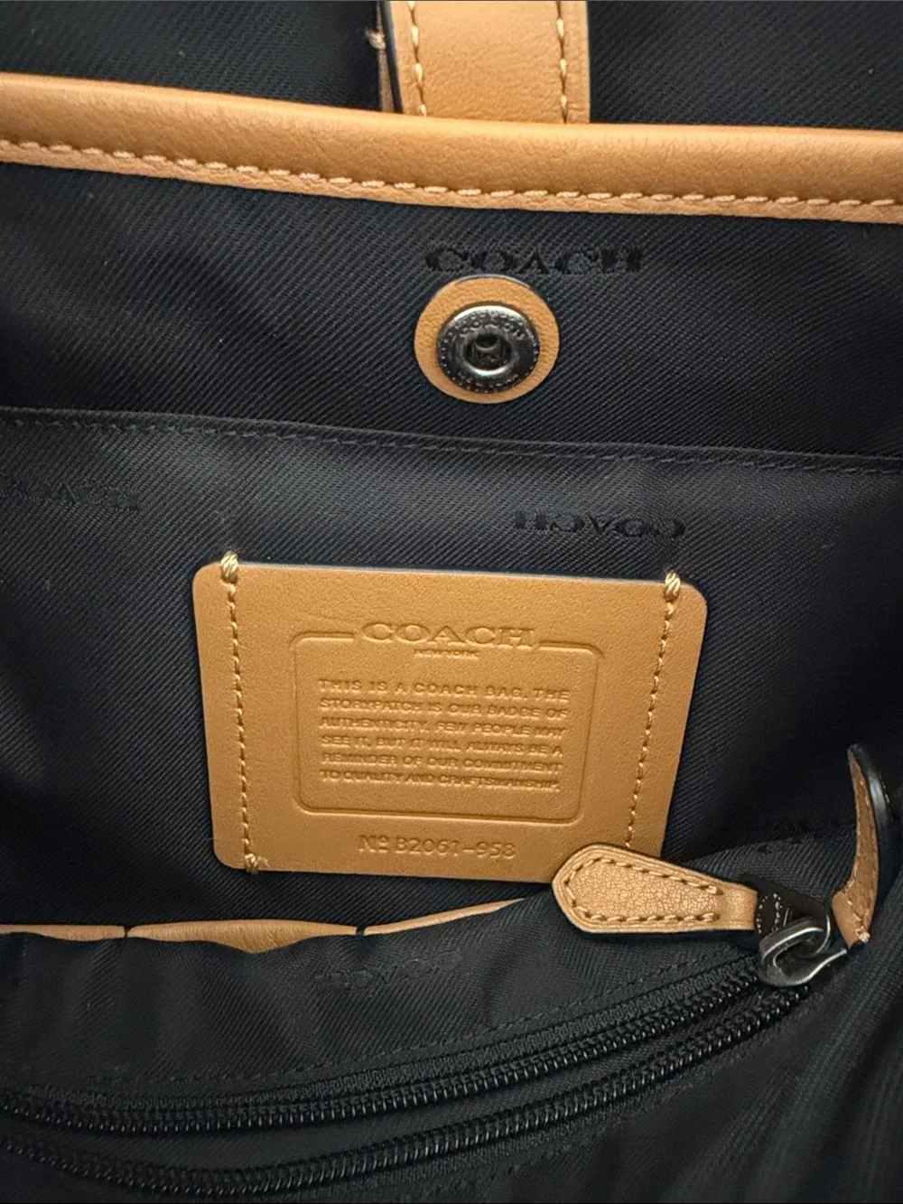 Coach Rivington Two-Tone Gray, Tan & Cream Men's Backpack